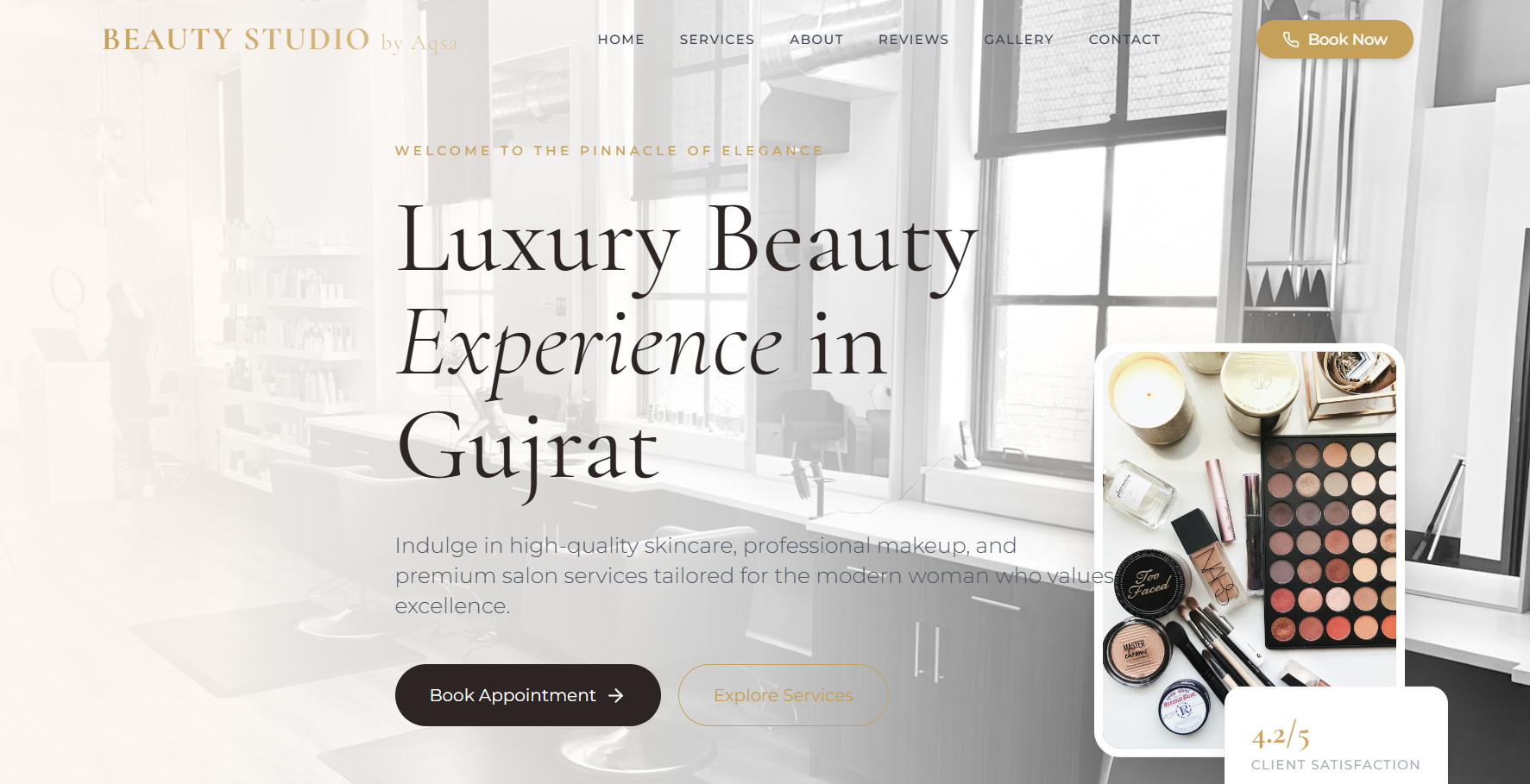 Beauty Studio by Aqsa - Modern Beauty Salon Website